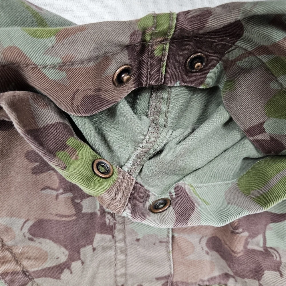 Oshkosh B'Gosh Dinosaur Camo Carpenter Vestback Bib Overalls Size 18M Boys J12
